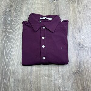 Criquet Mens Purple Short Sleeve Slim Fit Stretch Golf Polo Shirt Size XL